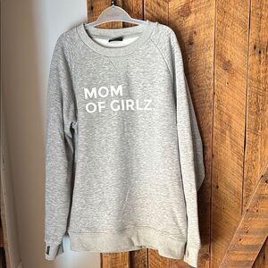 Birdz Gray Crew Neck Sweater Mom of Girlz